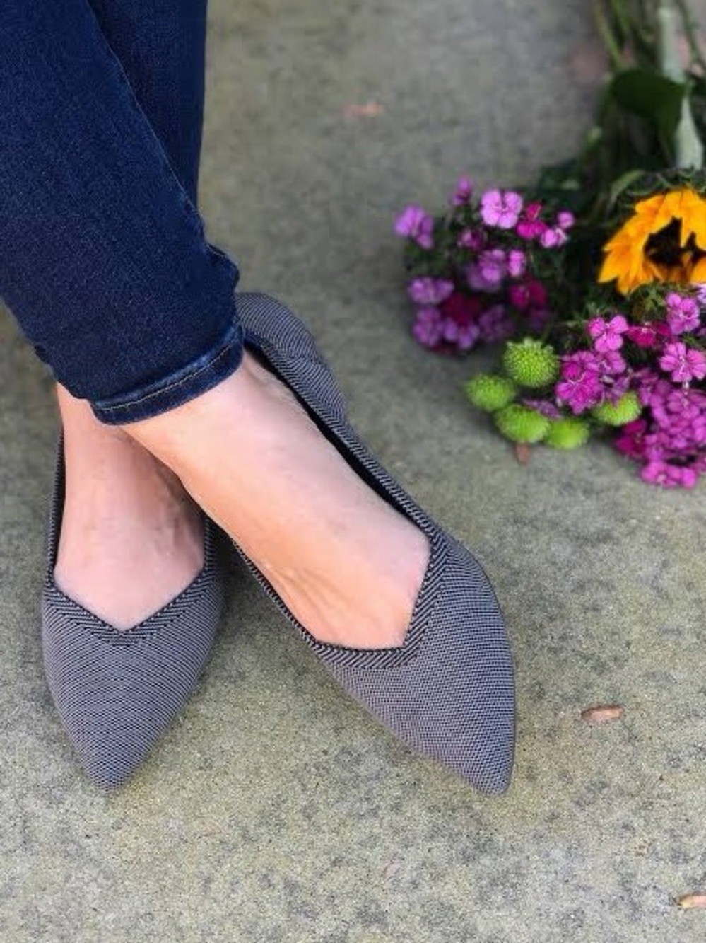 ROTHY’S The Point in Grey Women’s Size 8.5 EUC